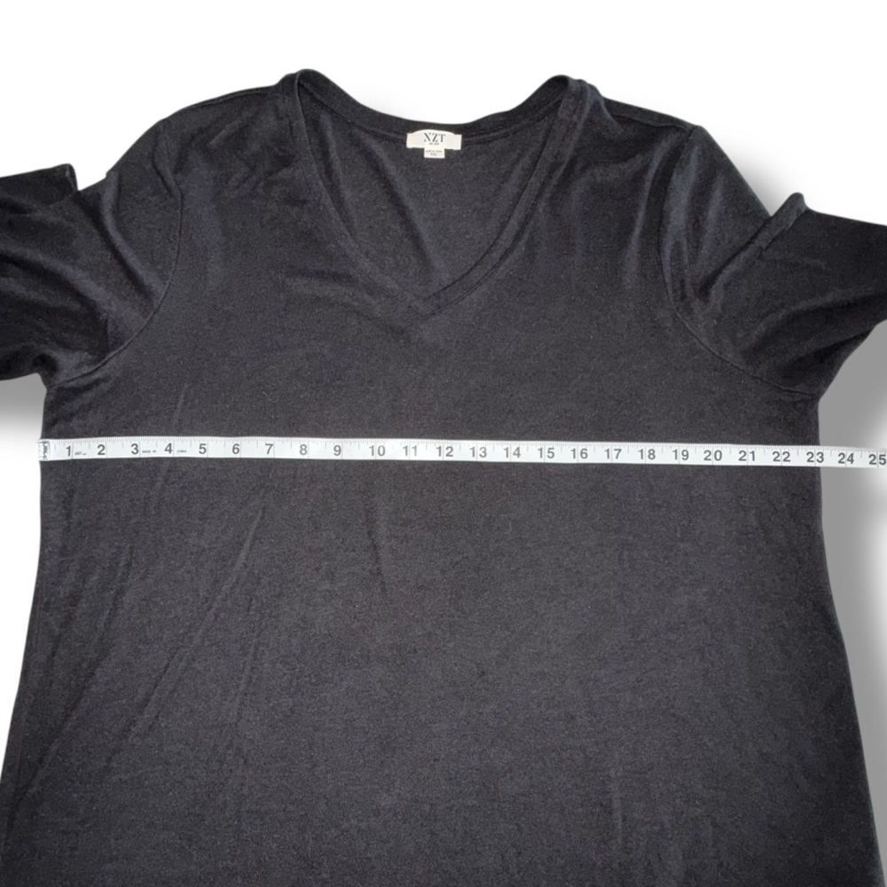 NZT by NIC+ZOE V-Neck Sweet Dreams Long Sleeve Top - XXL Black - Picture 9 of 12